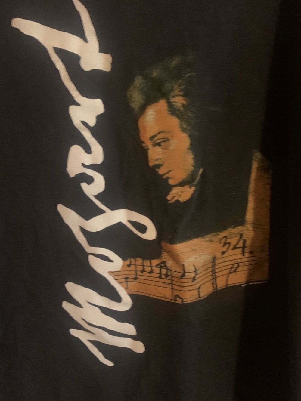 Black Mozart Graphic Tee - Men's Casual Shirt - Picture 2 of 2